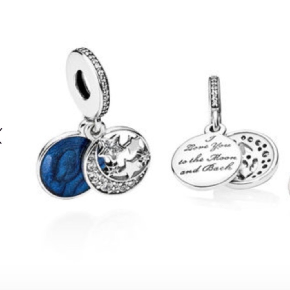 I love you to the moon and back Pandora Charm